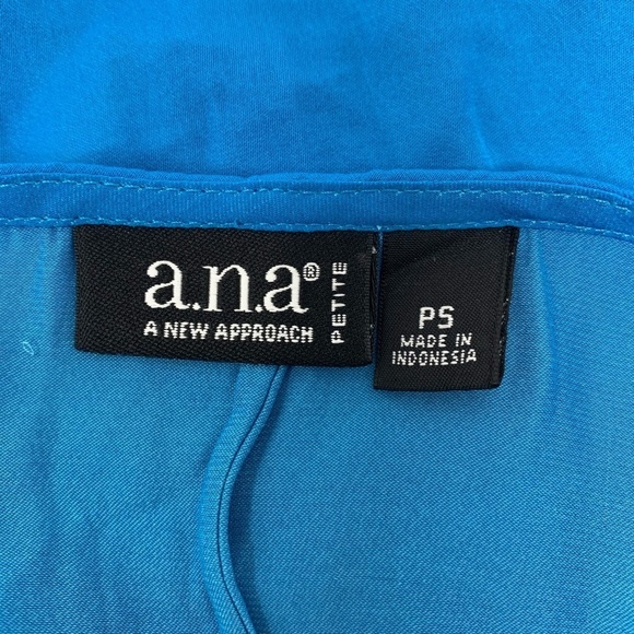 NWT a.n.a. top Blue with Beaded neckline - Picture 5 of 7